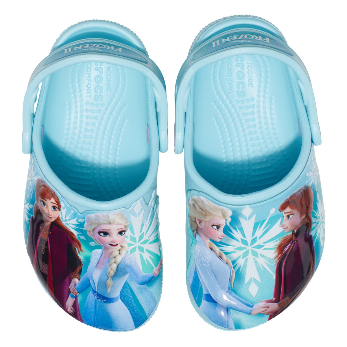 Saboti Crocs Fun Lab Disney Frozen 2 Clog Kids Albastru deschis - Ice Blue - imagine 7